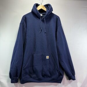 Carhartt Men's Size XL Navy Blue Hoodie Sweatshirt Pullover